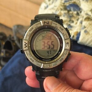 Casio Pro Trek Black and Silver Smartwatch
